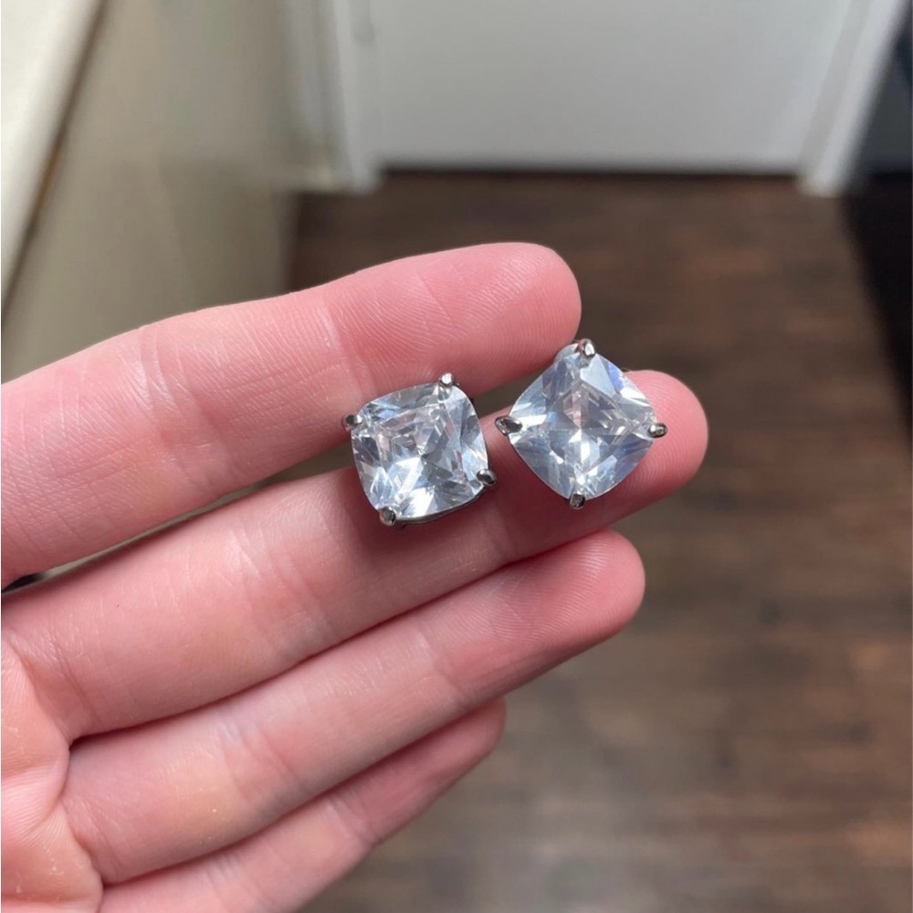 Fake diamond earrings